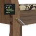 Conjunto Sala de Jantar Mesa Tampo de Vidro 4 Cadeiras Rustic/Crema/Bege Marrom Perla Madesa