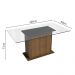 Conjunto Sala de Jantar Mesa Tampo de Vidro 4 Cadeiras Rustic/Crema/Bege Marrom Yara Madesa