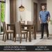 Conjunto Sala de Jantar Mesa Tampo de Vidro 4 Cadeiras Rustic/Crema/Bege Suzy Madesa