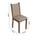 Conjunto Sala de Jantar Mesa Tampo de Vidro 4 Cadeiras Rustic/Crema/Bege Tifani Madesa