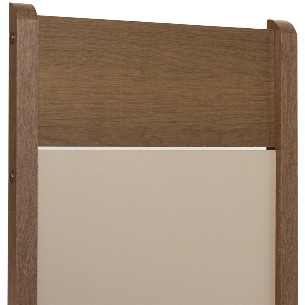 Conjunto Sala de Jantar Mesa Tampo de Vidro 4 Cadeiras Rustic/Crema/Bege Viena Madesa