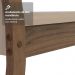 Conjunto Sala de Jantar Mesa Tampo de Vidro 4 Cadeiras Rustic/Crema/Bege Viena Madesa