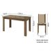Conjunto Sala de Jantar Mesa Tampo de Vidro 4 Cadeiras Rustic/Crema/Hibiscos Suzy Madesa