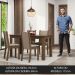 Conjunto Sala de Jantar Mesa Tampo de Vidro 4 Cadeiras Rustic/Crema/Hibiscos Suzy Madesa