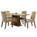 Conjunto Sala de Jantar Mesa Tampo de Vidro 4 Cadeiras Rustic/Crema/Imperial Aryeli Madesa