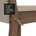 Conjunto Sala de Jantar Mesa Tampo de Vidro 4 Cadeiras Rustic/Crema/Sintético Bege Yara Madesa