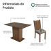Conjunto Sala de Jantar Mesa Tampo de Vidro 4 Cadeiras Rustic/Hibiscos Camélia Madesa