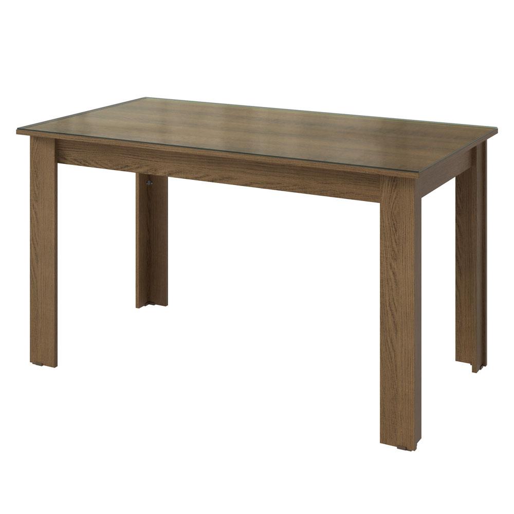 Conjunto Sala de Jantar Mesa Tampo de Vidro 4 Cadeiras Rustic/Imperial Celina Madesa