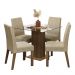 Conjunto Sala de Jantar Mesa Tampo de Vidro 4 Cadeiras Rustic/Imperial Ivy Madesa