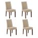 Conjunto Sala de Jantar Mesa Tampo de Vidro 4 Cadeiras Rustic/Imperial Reale Madesa