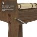 Conjunto Sala de Jantar Mesa Tampo de Vidro 4 Cadeiras Rustic/Lírio Bege Camélia Madesa