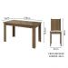 Conjunto Sala de Jantar Mesa Tampo de Vidro 4 Cadeiras Rustic/Lírio Bege Kiara Madesa