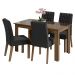 Conjunto Sala de Jantar Mesa Tampo de Vidro 4 Cadeiras Rustic/Oxford Celina Madesa
