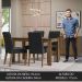 Conjunto Sala de Jantar Mesa Tampo de Vidro 4 Cadeiras Rustic/Oxford Celina Madesa