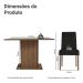 Conjunto Sala de Jantar Mesa Tampo de Vidro 4 Cadeiras Rustic/Oxford Reale Madesa