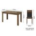 Conjunto Sala de Jantar Mesa Tampo de Vidro 4 Cadeiras Rustic/Preto Eloá Madesa