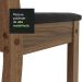 Conjunto Sala de Jantar Mesa Tampo de Vidro 4 Cadeiras Rustic/Preto Perla Madesa