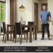 Conjunto Sala de Jantar Mesa Tampo de Vidro 4 Cadeiras Rustic/Preto Suzy Madesa