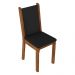 Conjunto Sala de Jantar Mesa Tampo de Vidro 4 Cadeiras Rustic/Preto Suzy Madesa