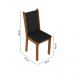 Conjunto Sala de Jantar Mesa Tampo de Vidro 4 Cadeiras Rustic/Preto Yara Madesa