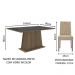 Conjunto Sala de Jantar Mesa Tampo de Vidro 4 Cadeiras Rustic/Preto/Imperial Aryeli Madesa