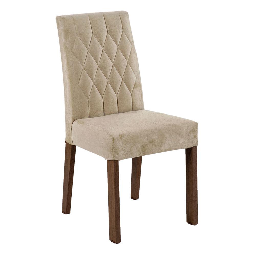 Conjunto Sala de Jantar Mesa Tampo de Vidro 4 Cadeiras Rustic/Preto/Imperial Noemi Madesa