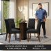 Conjunto Sala de Jantar Mesa Tampo de Vidro 4 Cadeiras Rustic/Preto/Oxford Noemi Madesa