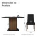 Conjunto Sala de Jantar Mesa Tampo de Vidro 4 Cadeiras Rustic/Preto/Oxford Zion Madesa