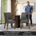 Conjunto Sala de Jantar Mesa Tampo de Vidro 4 Cadeiras Rustic/Preto/Silver Ivy  Madesa