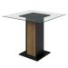 Conjunto Sala de Jantar Mesa Tampo de Vidro 4 Cadeiras Rustic/Preto/Silver Ivy  Madesa