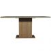 Conjunto Sala de Jantar Mesa Tampo de Vidro 4 Cadeiras Rustic/Preto/Silver Marilia Madesa