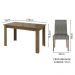 Conjunto Sala de Jantar Mesa Tampo de Vidro 4 Cadeiras Rustic/Silver Antônia Madesa