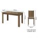 Conjunto Sala de Jantar Mesa Tampo de Vidro 4 Cadeiras Rustic/Sintético Bege Kiara Madesa