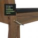 Conjunto Sala de Jantar Mesa Tampo de Vidro 4 Cadeiras Rustic/Sintético Preto Kiara Madesa