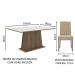 Conjunto Sala de Jantar Mesa Tampo de Vidro 6 Cadeiras Rustic/Branco/Imperial Stéfani Madesa