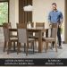 Conjunto Sala de Jantar Mesa Tampo de Vidro 6 Cadeiras Rustic/Crema/Bege Dora Madesa