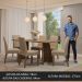 Conjunto Sala de Jantar Mesa Tampo de Vidro 6 Cadeiras Rustic/Crema/Imperial Valerie Madesa