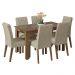 Conjunto Sala de Jantar Mesa Tampo de Vidro 6 Cadeiras Rustic/Imperial Odara Madesa
