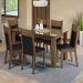 Conjunto Sala de Jantar Mesa Tampo de Vidro 6 Cadeiras Rustic/Preto Dora Madesa