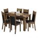 Conjunto Sala de Jantar Mesa Tampo de Vidro 6 Cadeiras Rustic/Preto Dora Madesa