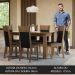 Conjunto Sala de Jantar Mesa Tampo de Vidro 6 Cadeiras Rustic/Preto Dora Madesa