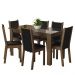 Conjunto Sala de Jantar Mesa Tampo de Vidro 6 Cadeiras Rustic/Preto Heloísa Madesa