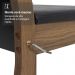 Conjunto Sala de Jantar Mesa Tampo de Vidro 6 Cadeiras Rustic/Preto Viola Madesa
