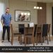 Conjunto Sala de Jantar Mesa Tampo de Vidro 6 Cadeiras Rustic/Preto Yolanda Madesa