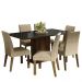 Conjunto Sala de Jantar Mesa Tampo de Vidro 6 Cadeiras Rustic/Preto/Imperial Alexis Madesa