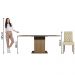 Conjunto Sala de Jantar Mesa Tampo de Vidro 6 Cadeiras Rustic/Preto/Imperial Geórgia Madesa