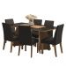 Conjunto Sala de Jantar Mesa Tampo de Vidro 6 Cadeiras Rustic/Preto/Oxford Valerie Madesa