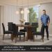Conjunto Sala de Jantar Mesa Tampo de Vidro 6 Cadeiras Rustic/Preto/Oxford Valerie Madesa