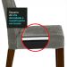 Conjunto Sala de Jantar Mesa Tampo de Vidro 6 Cadeiras Rustic/Preto/Silver Geórgia Madesa