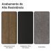 Conjunto Sala de Jantar Mesa Tampo de Vidro 6 Cadeiras Rustic/Preto/Silver Marissa Madesa